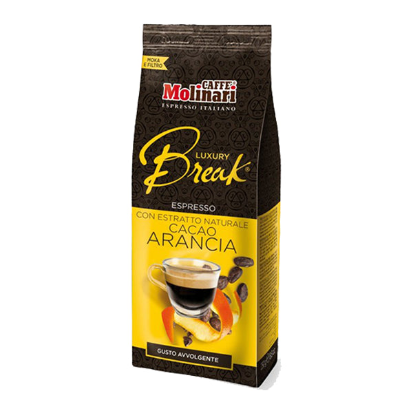 Bevanda Solubile Macinato per Moka Molinari Luxury Break Cacao e Arancia 250