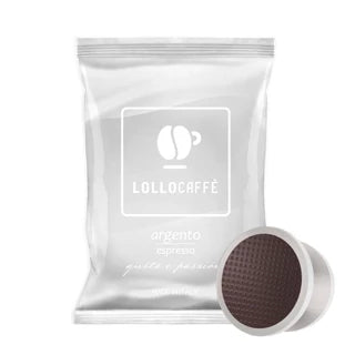 Capsule Lollo Caffè Compatibili Lavazza Espresso Point Argento (100)